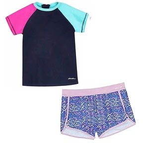 Eddie Bauer Rash guard Swimsuit Set